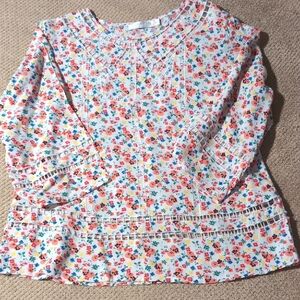 2/$10 Solitaire Multicolor Floral Blouse